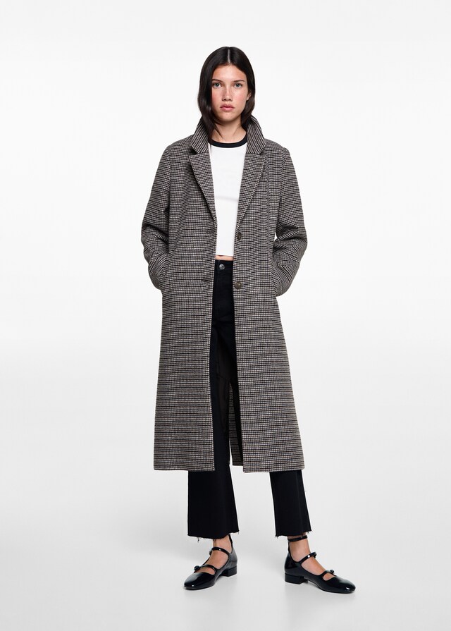 Mango Cappotto Lana Pied-de-poule