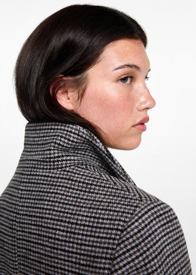 Mango Cappotto Lana Pied-de-poule