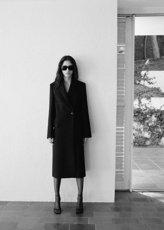 Mango Cappotto Lungo Lana Strutturato