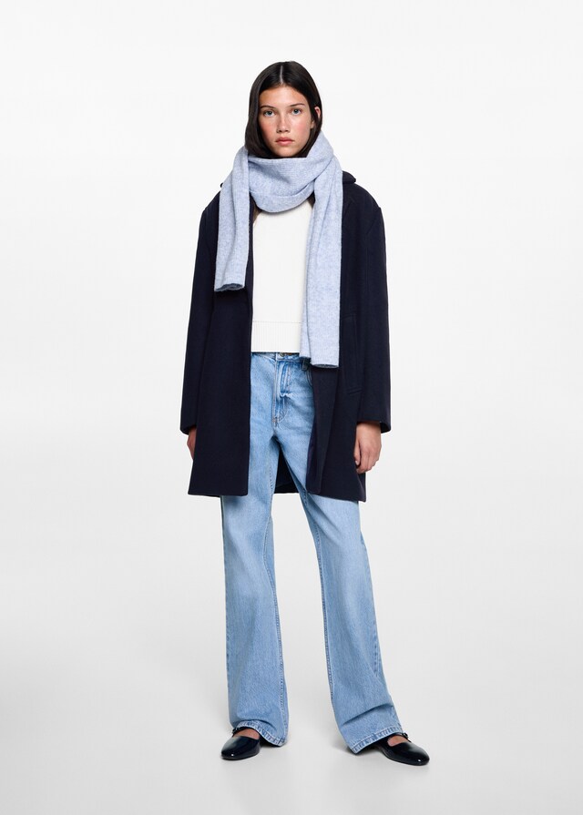 Mango Cappotto Panno Tasche