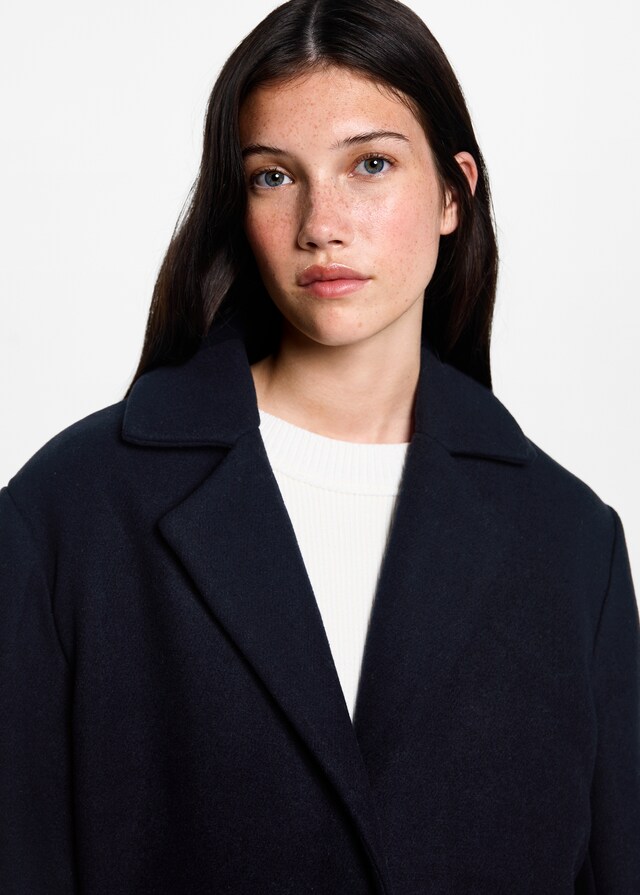 Mango Cappotto Panno Tasche