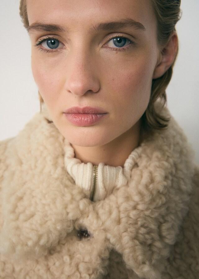 Mango Cappotto Pelle Montone