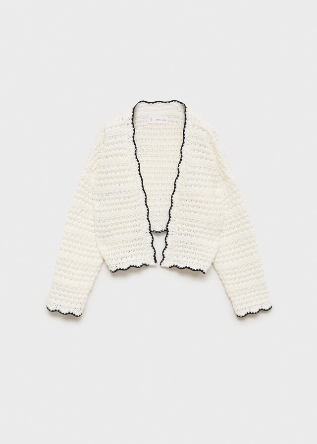 Mango Cardigan Bordi A Contrasto