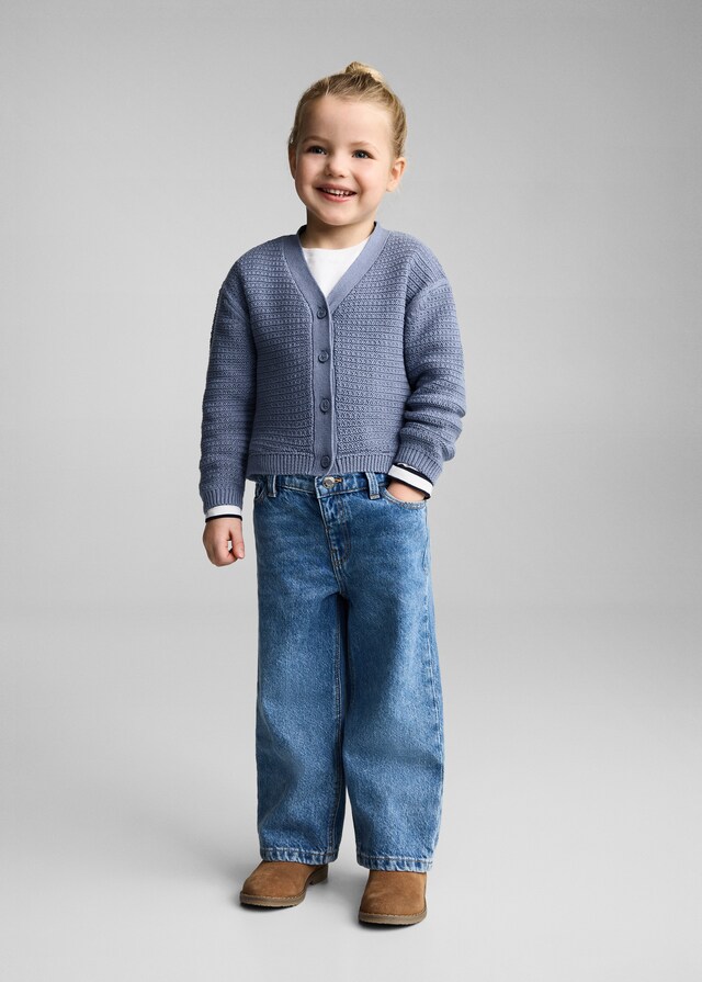 Mango Cardigan Cotone Maglia Combinata