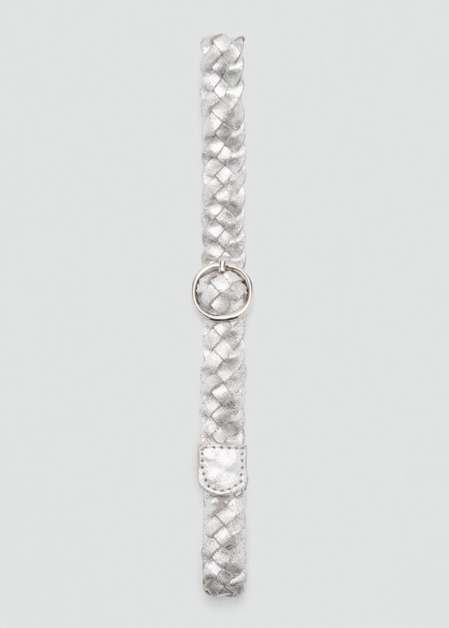 Mango Cintura 100% Pelle Intrecciata