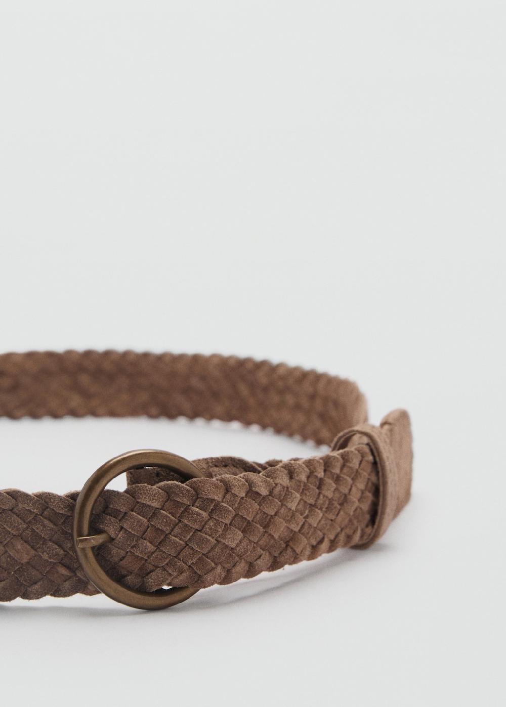 Mango Cintura crosta di cuoio intrecciata