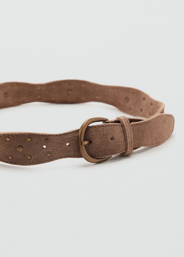 Mango Cintura Pelle Borchie