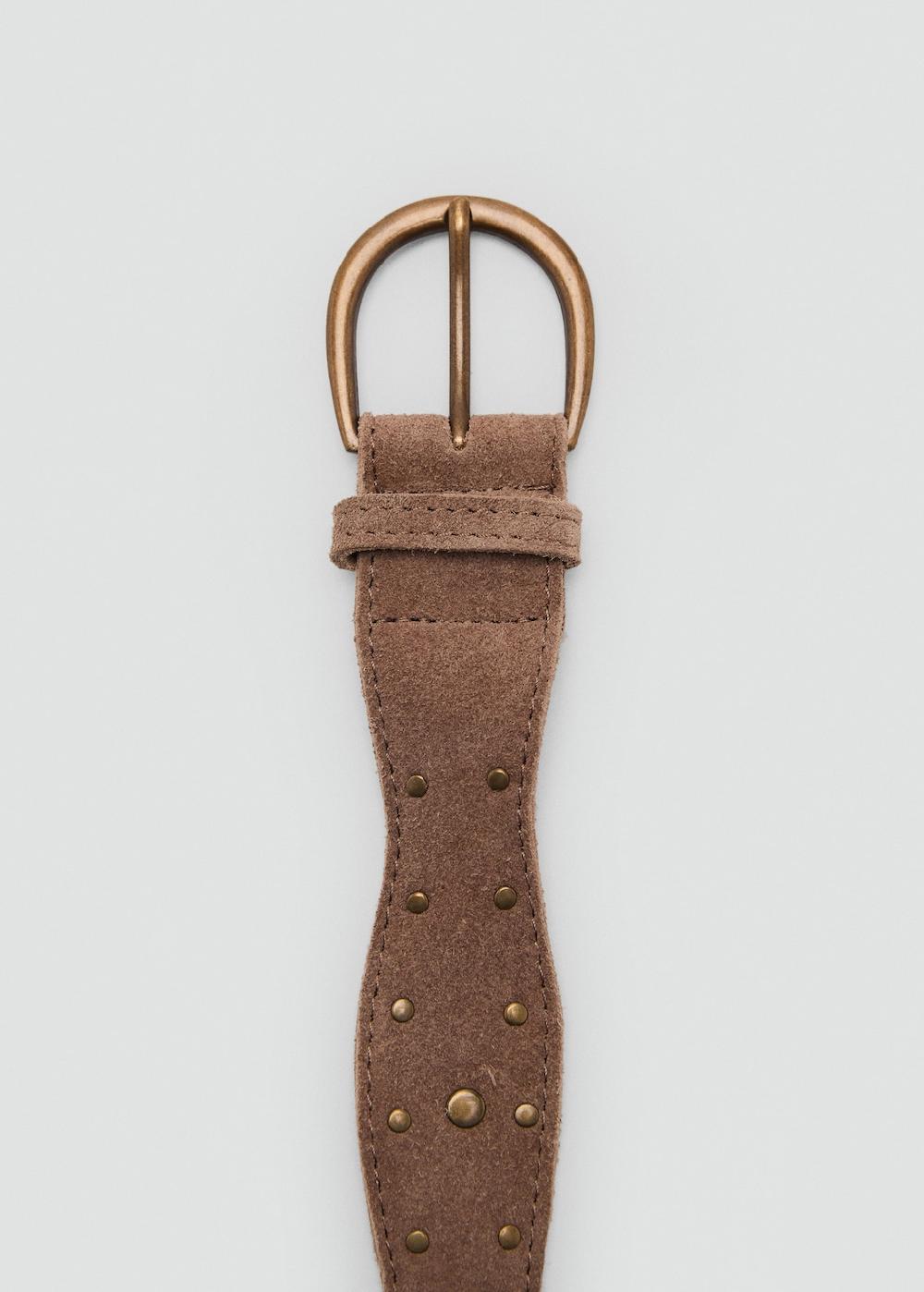 Mango Cintura pelle borchie