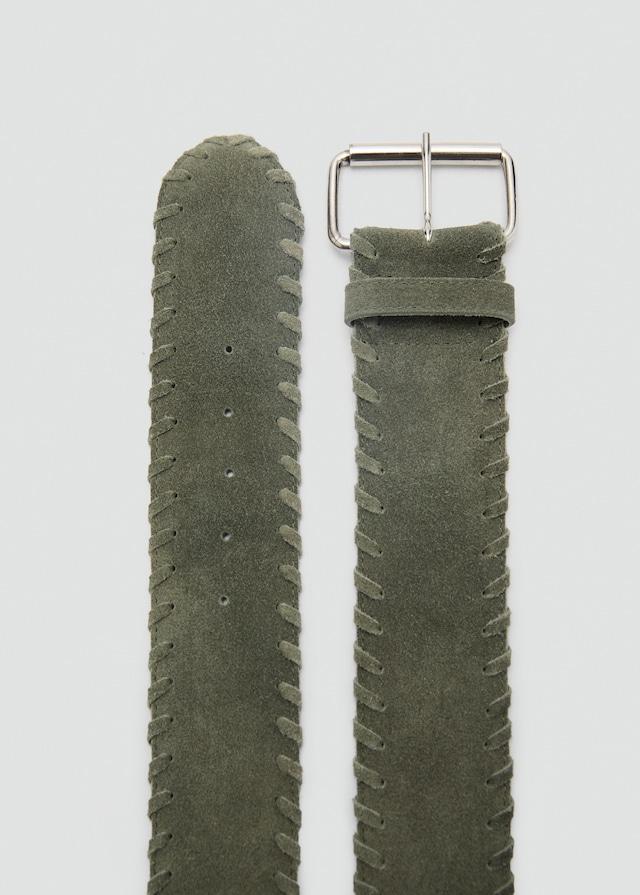 Mango Cintura Pelle Crosta Di Cuoio