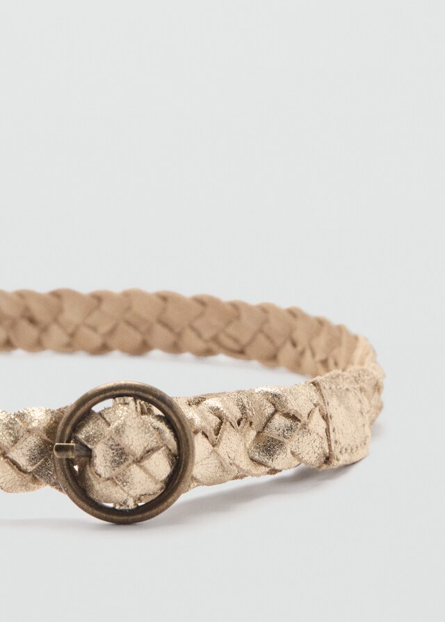 Mango Cintura Pelle Metallizzata