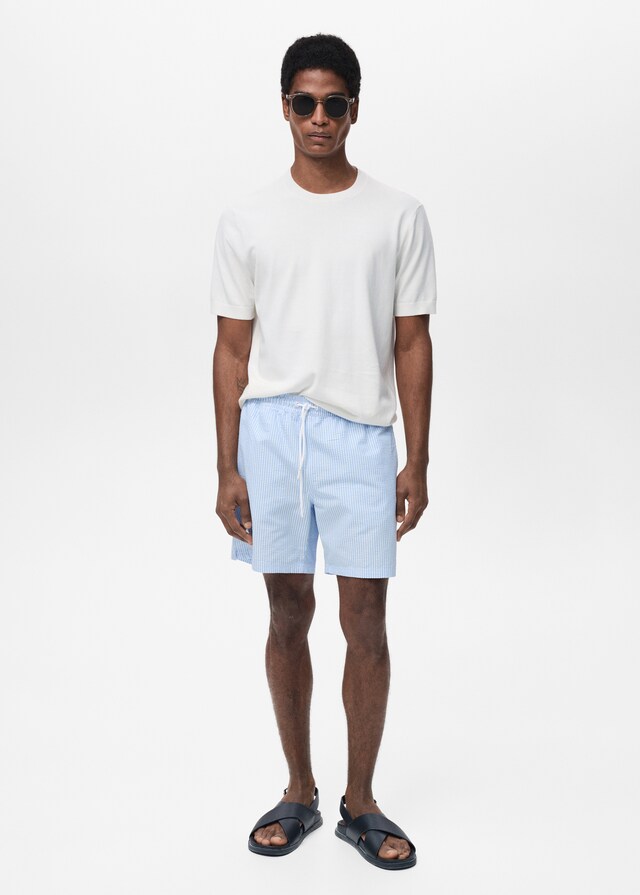 Mango Costume Effetto Seersucker