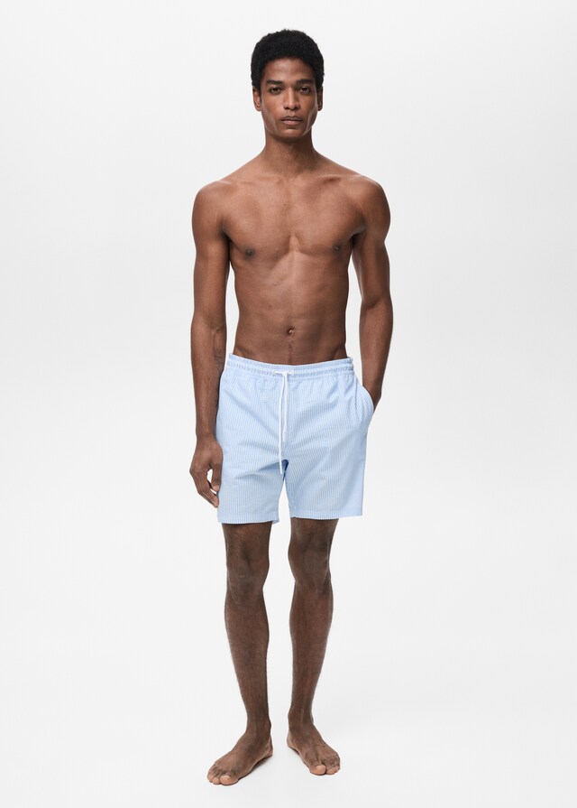 Mango Costume Effetto Seersucker