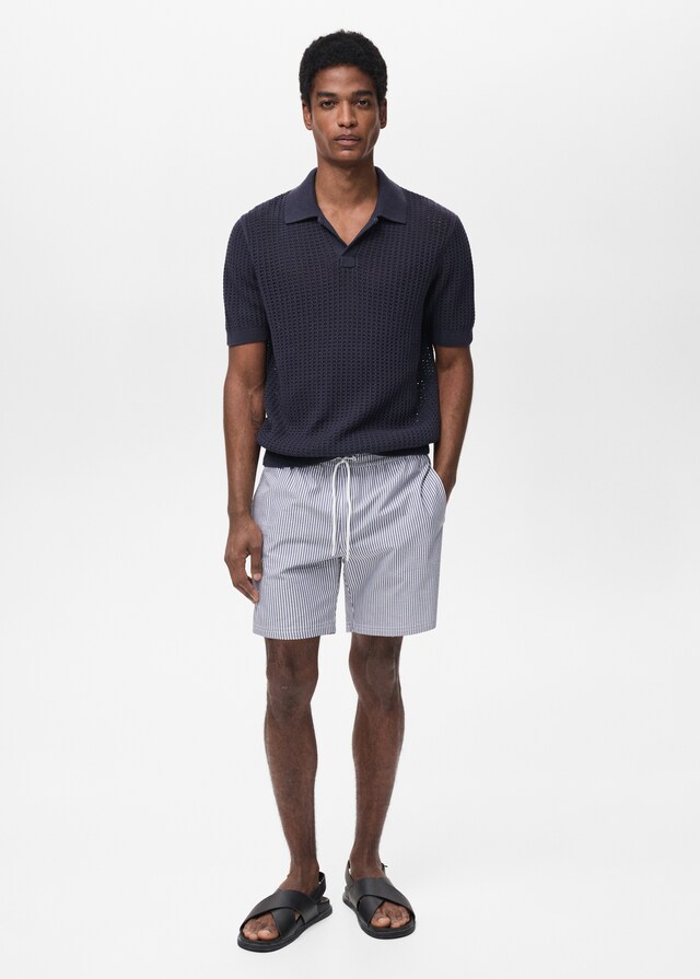 Mango Costume Effetto Seersucker