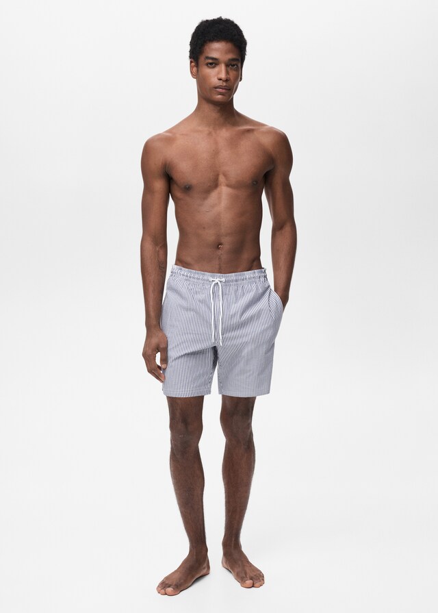 Mango Costume Effetto Seersucker