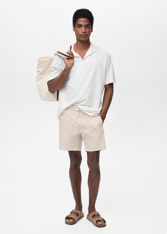 Mango Costume Effetto Seersucker