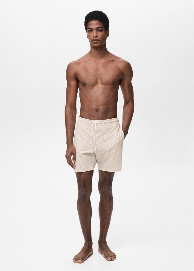 Mango Costume Effetto Seersucker