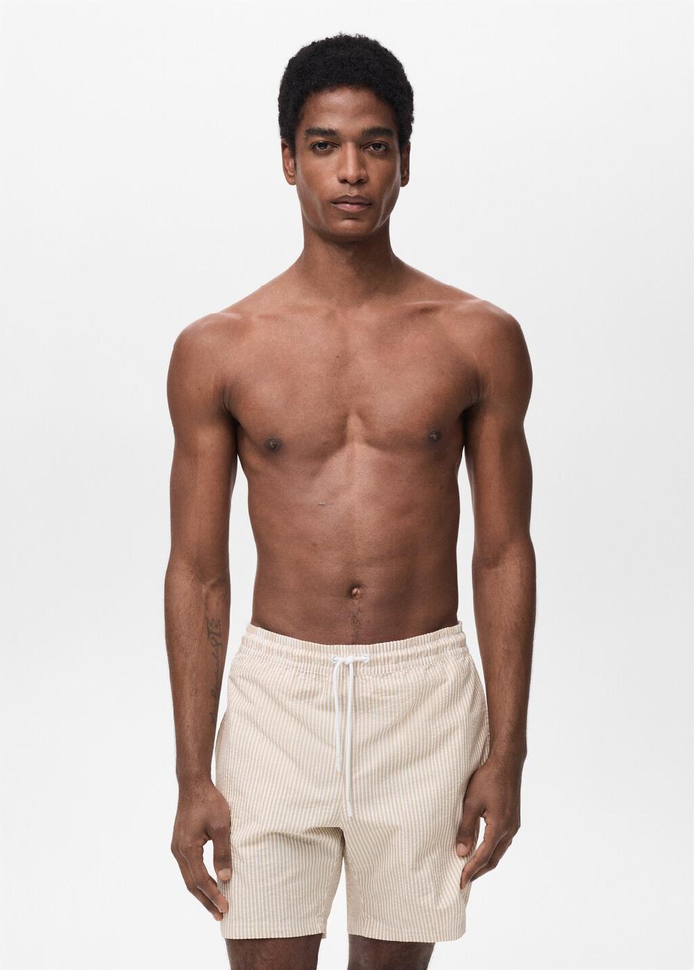 Mango Costume effetto seersucker