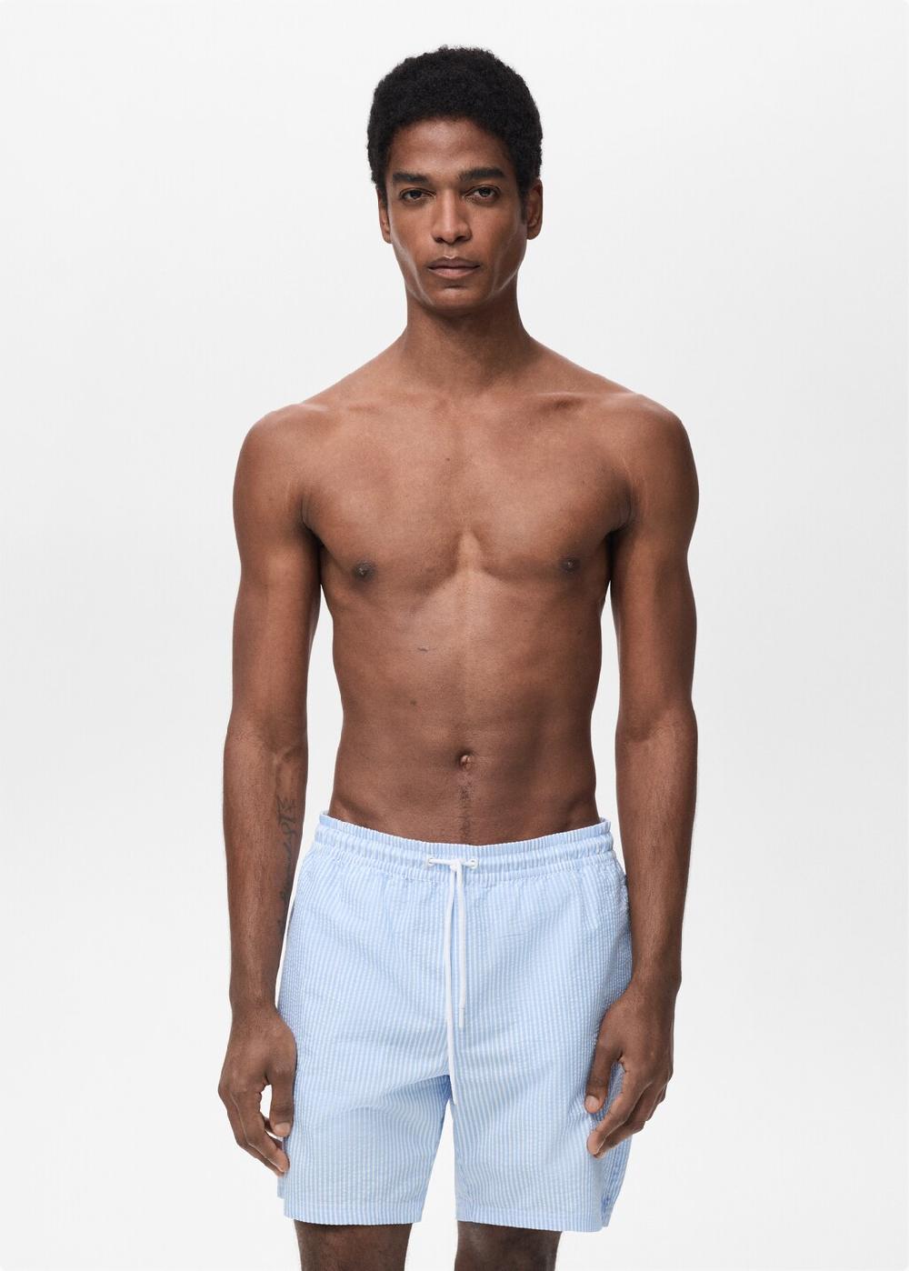 Mango Costume effetto seersucker