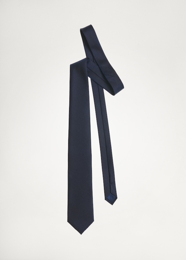 Mango Cravatta Tinta Unita Micro Texture