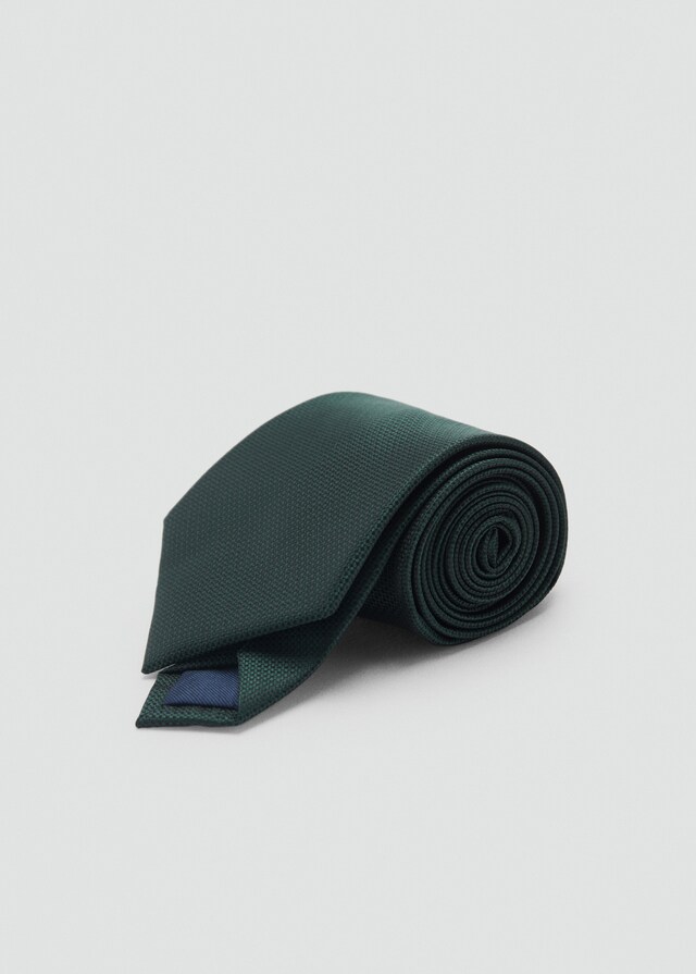 Mango Cravatta Tinta Unita Micro Texture