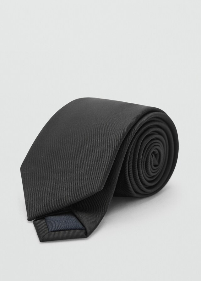 Mango Cravatta Tinta Unita Micro Texture