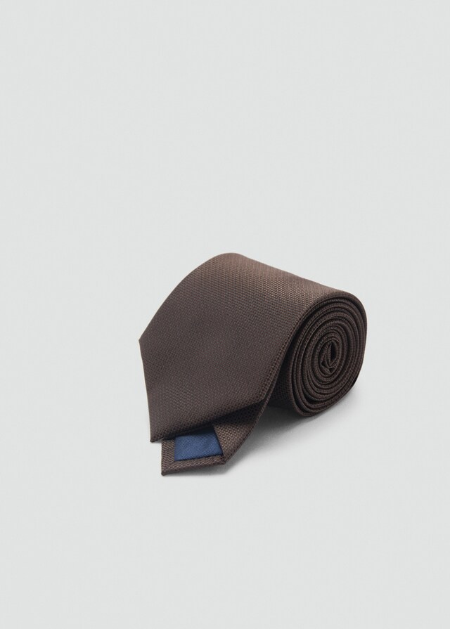 Mango Cravatta Tinta Unita Micro Texture