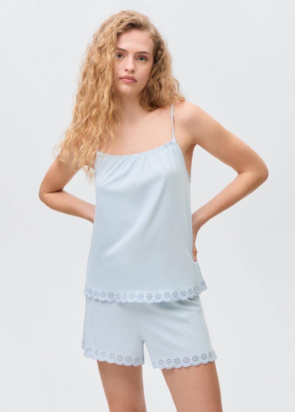 Mango Embroidered pyjama pack