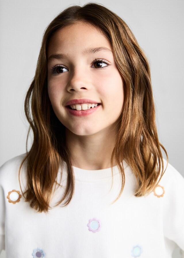 Mango Felpa Applicazioni Fiori