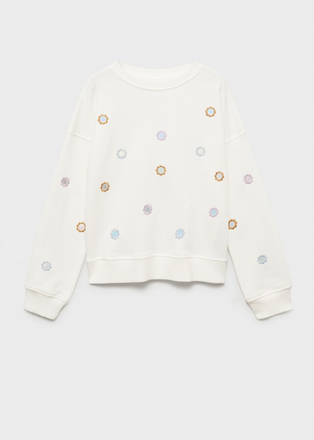 Mango Felpa Applicazioni Fiori