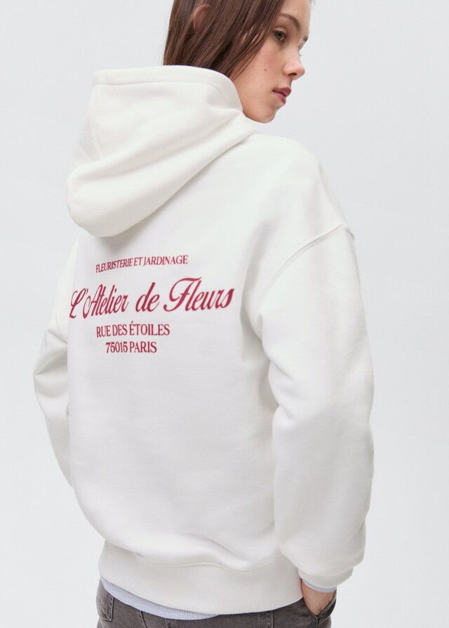 Mango Felpa Cappuccio Messaggio