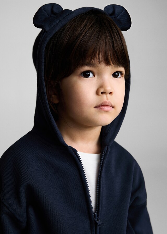 Mango Felpa Cappuccio Orecchie