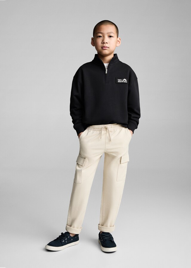 Mango Felpa Collo Alto Zip