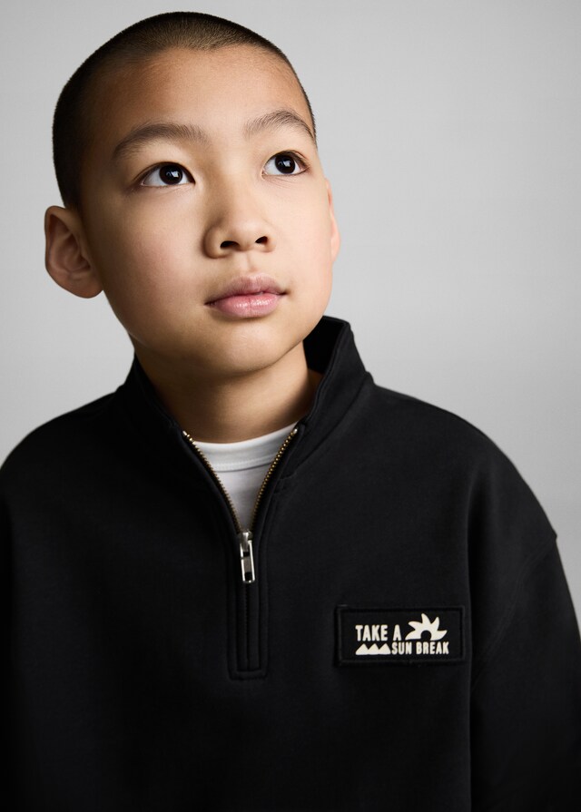 Mango Felpa Collo Alto Zip