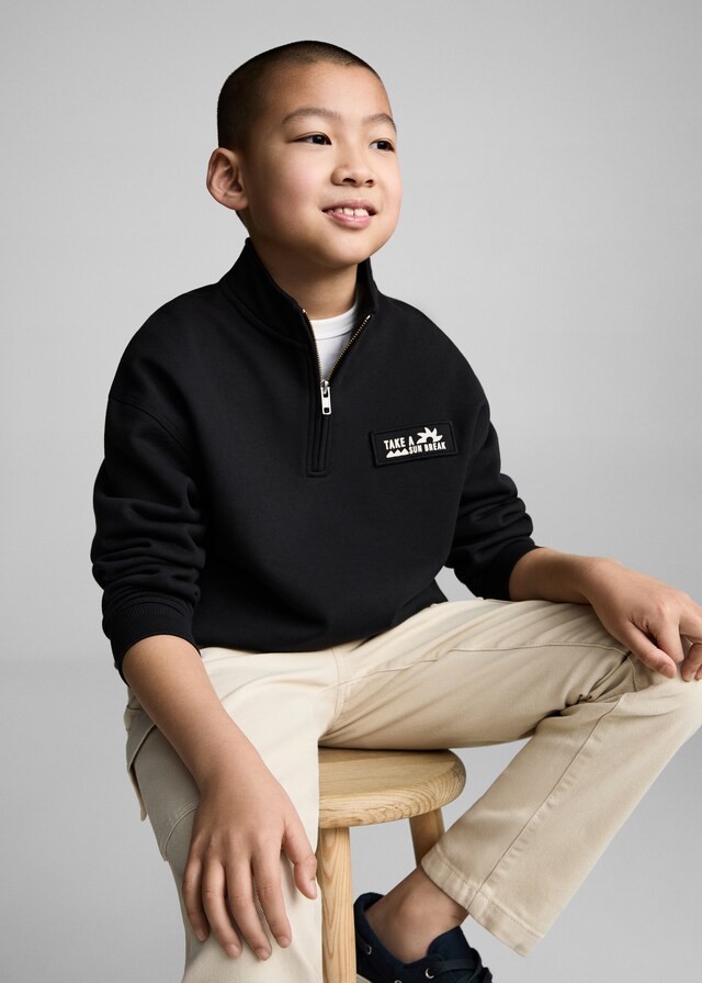 Mango Felpa Collo Alto Zip