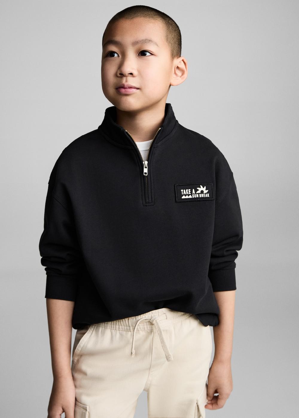 Mango Felpa collo alto zip