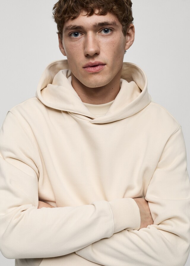 Mango Felpa Cotone Cappuccio