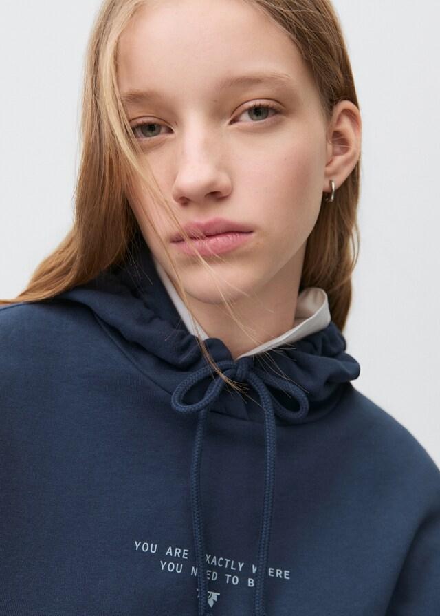 Mango Felpa Cotone Cappuccio