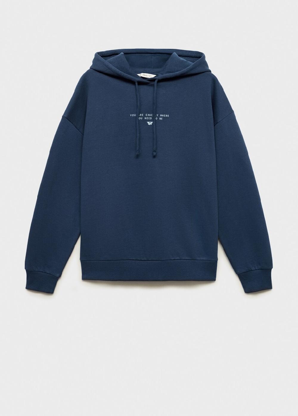 Mango Felpa cotone cappuccio