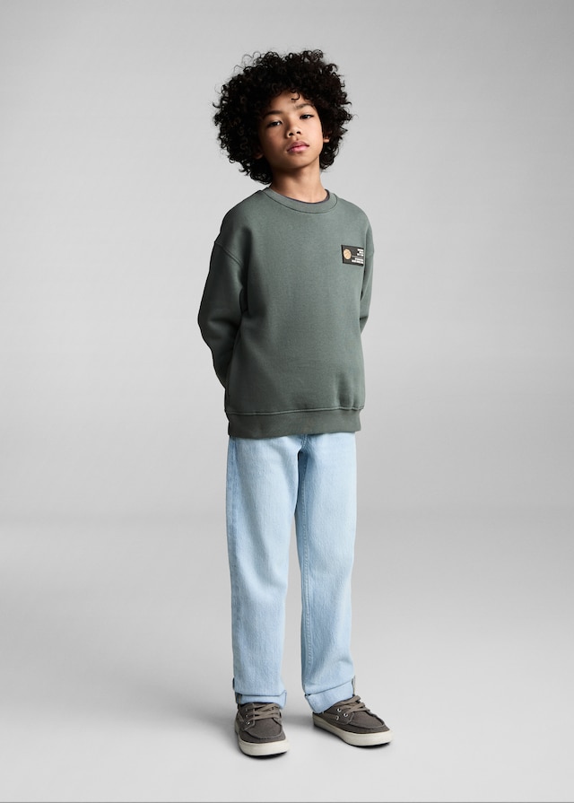 Mango Felpa Cotone Disegno