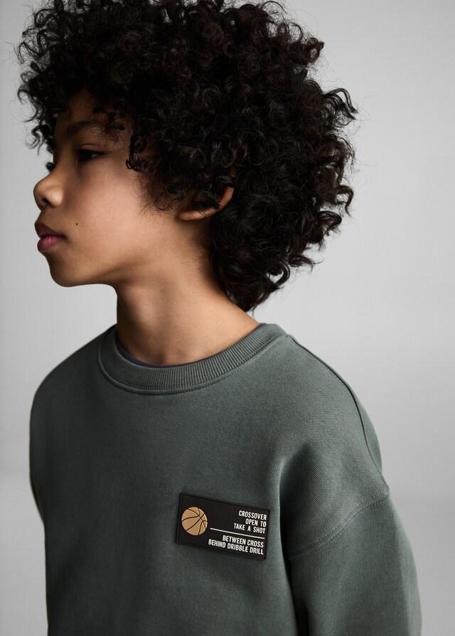 Mango Felpa Cotone Disegno