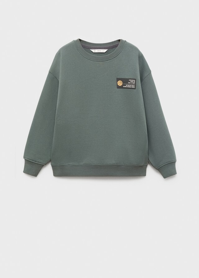 Mango Felpa Cotone Disegno