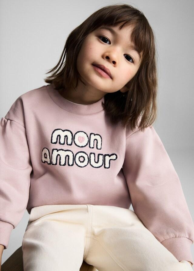 Mango Felpa Cotone Messaggio Rilievo