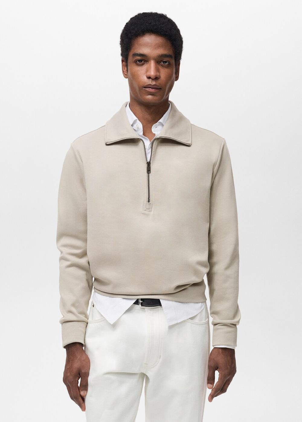 Mango Felpa cotone regular-fit zip