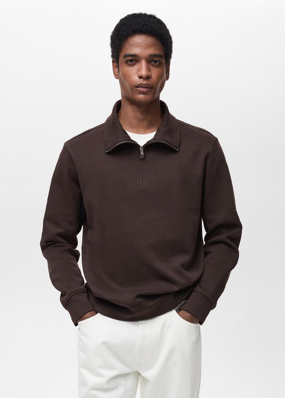 Mango Felpa cotone regular-fit zip