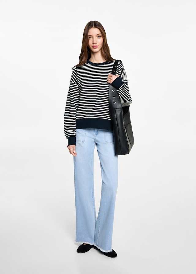 Mango Felpa Cotone Righe