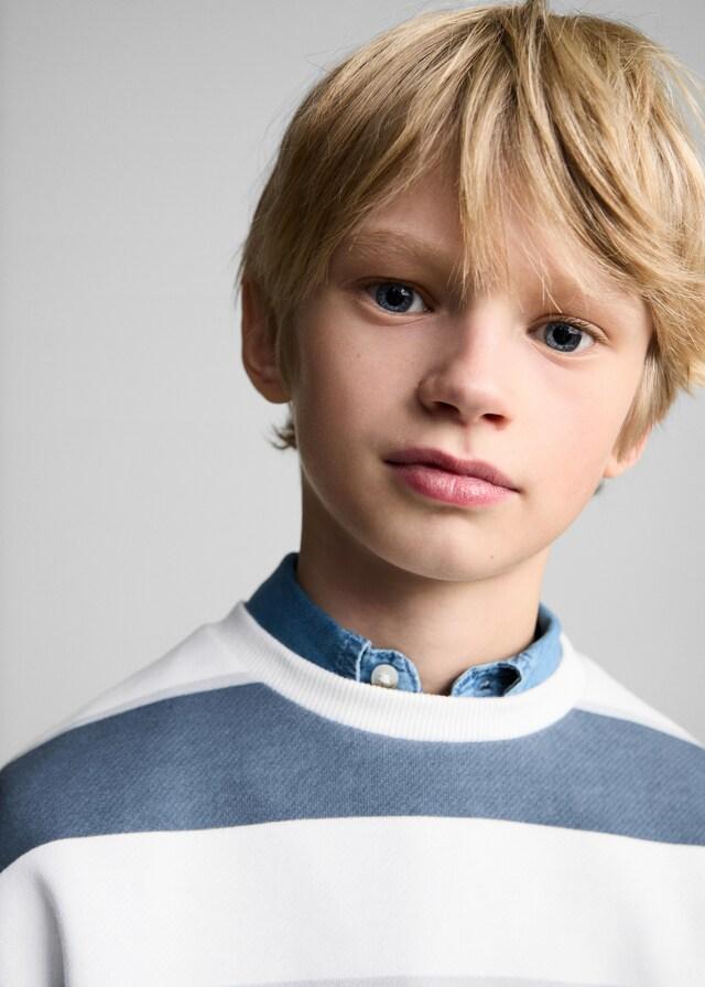 Mango Felpa Cotone Righe