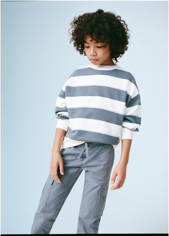 Mango Felpa Cotone Righe