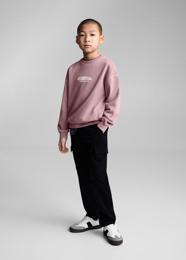 Mango Felpa Cotone Scritta