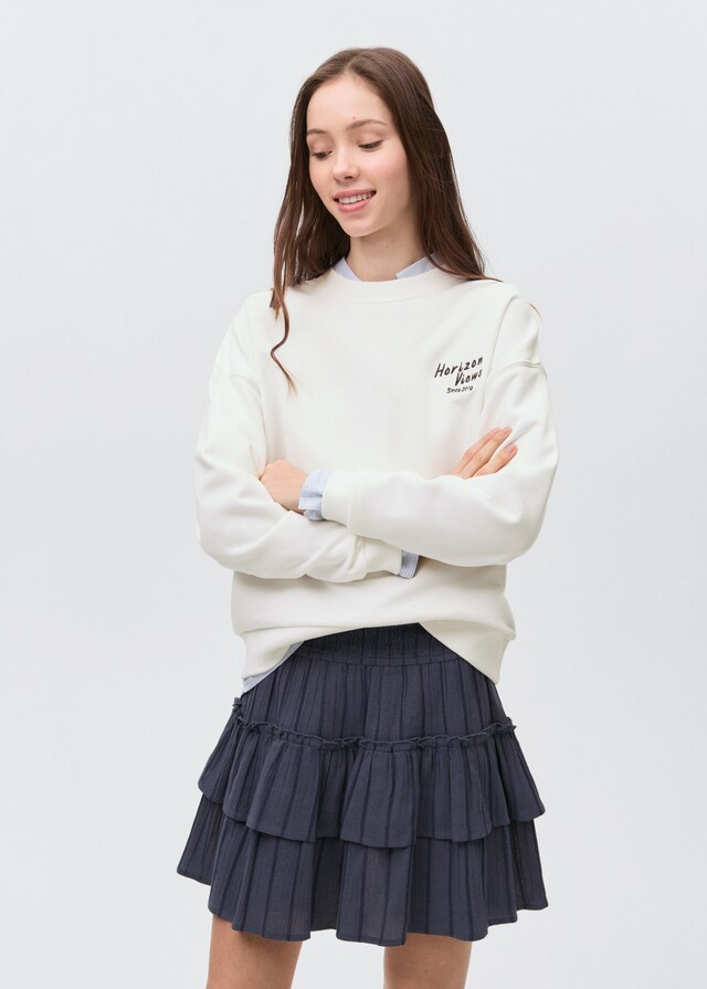 Mango Felpa Cotone Stampata