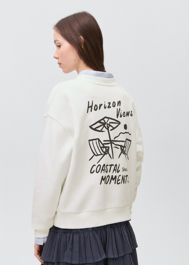 Mango Felpa Cotone Stampata